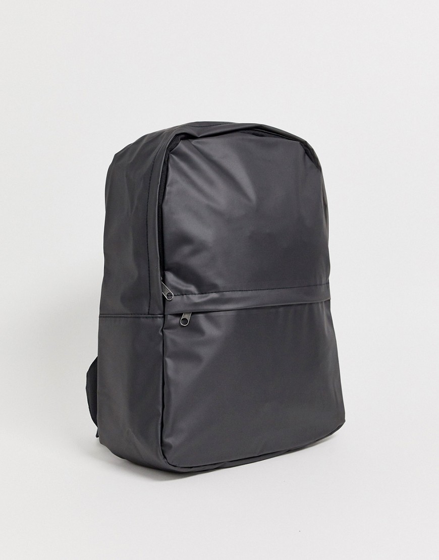 фото Черный рюкзак из искусственной кожи asos design