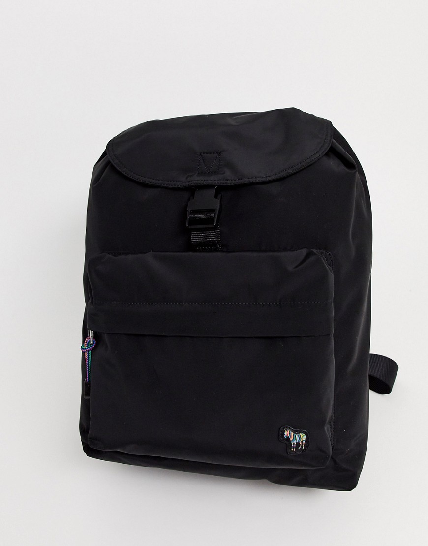 фото Черный рюкзак из нейлона с логотипом-зеброй ps paul smith