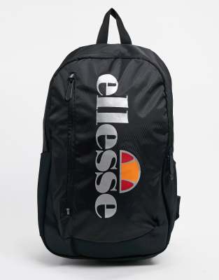 фото Черный рюкзак с большим логотипом ellesse