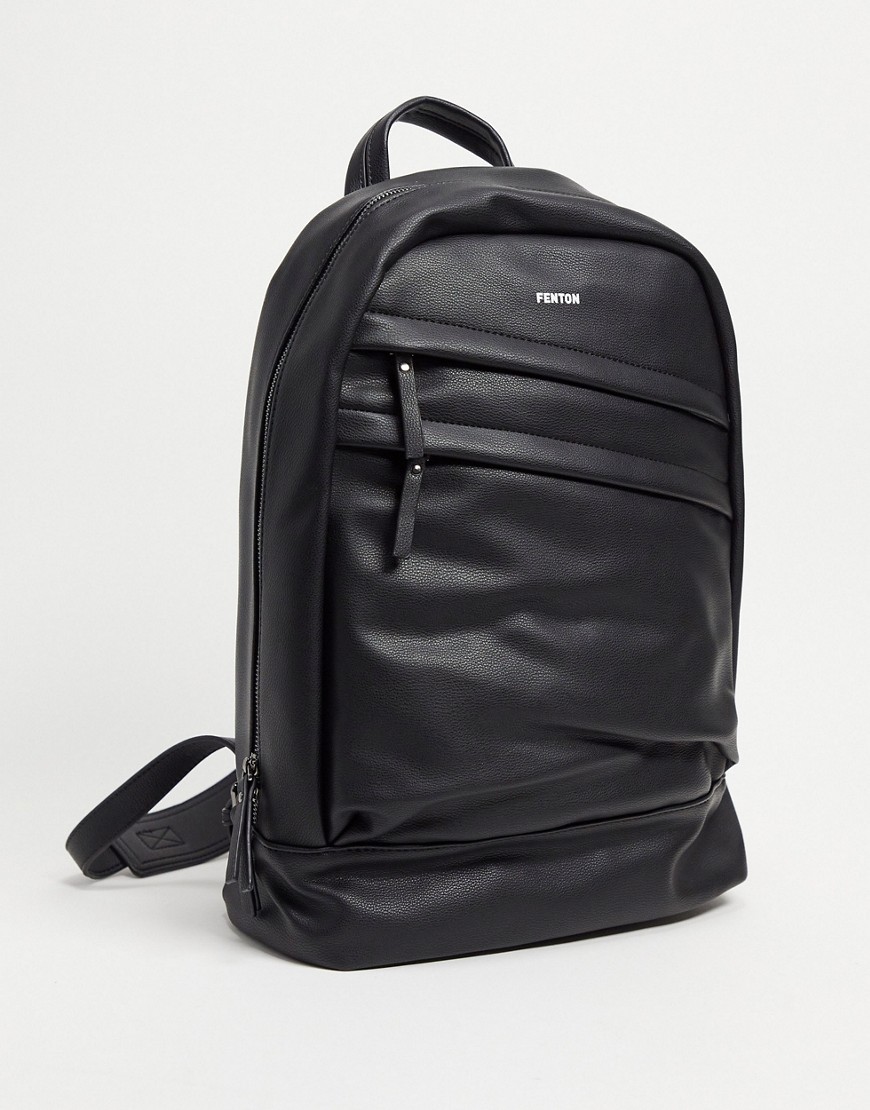 фото Черный рюкзак с двойной молнией fenton-черный цвет