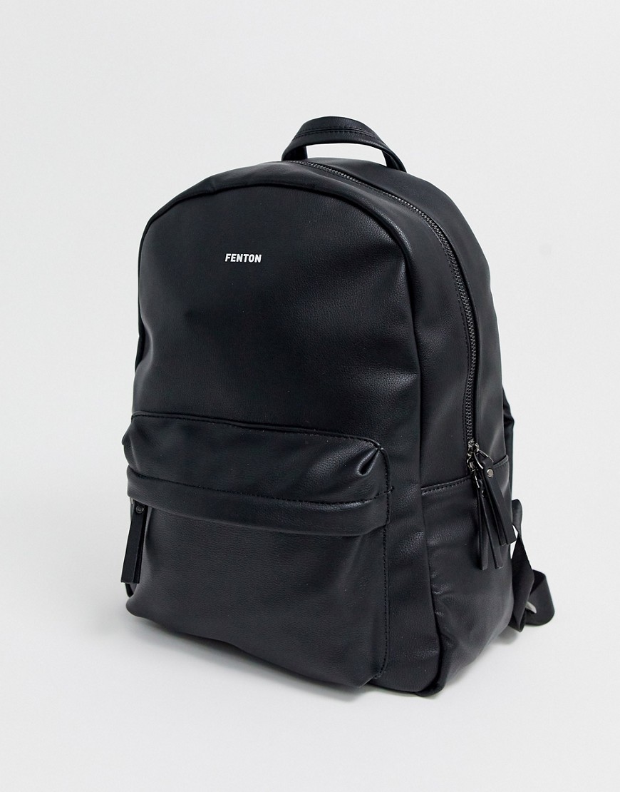 фото Черный рюкзак с карманом спереди fenton
