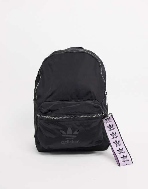 chernyj ryukzak s logotipom trilistnikom adidas originals