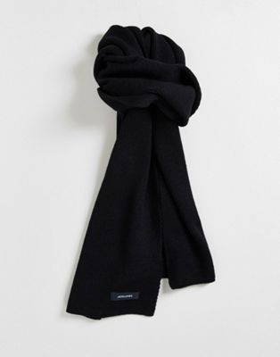 фото Черный шарф jack & jones-черный цвет