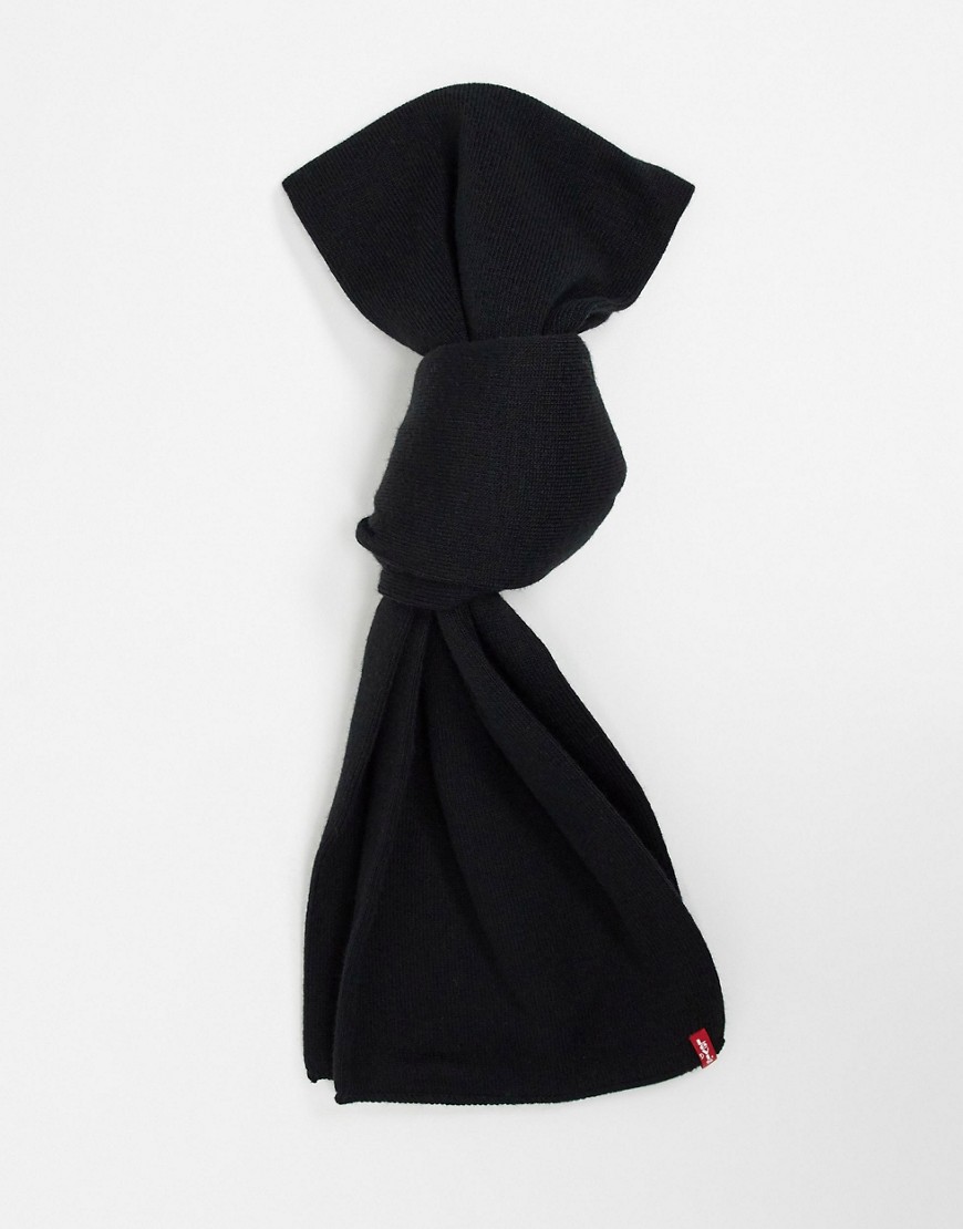 фото Черный шарф с небольшим логотипом levi's limit