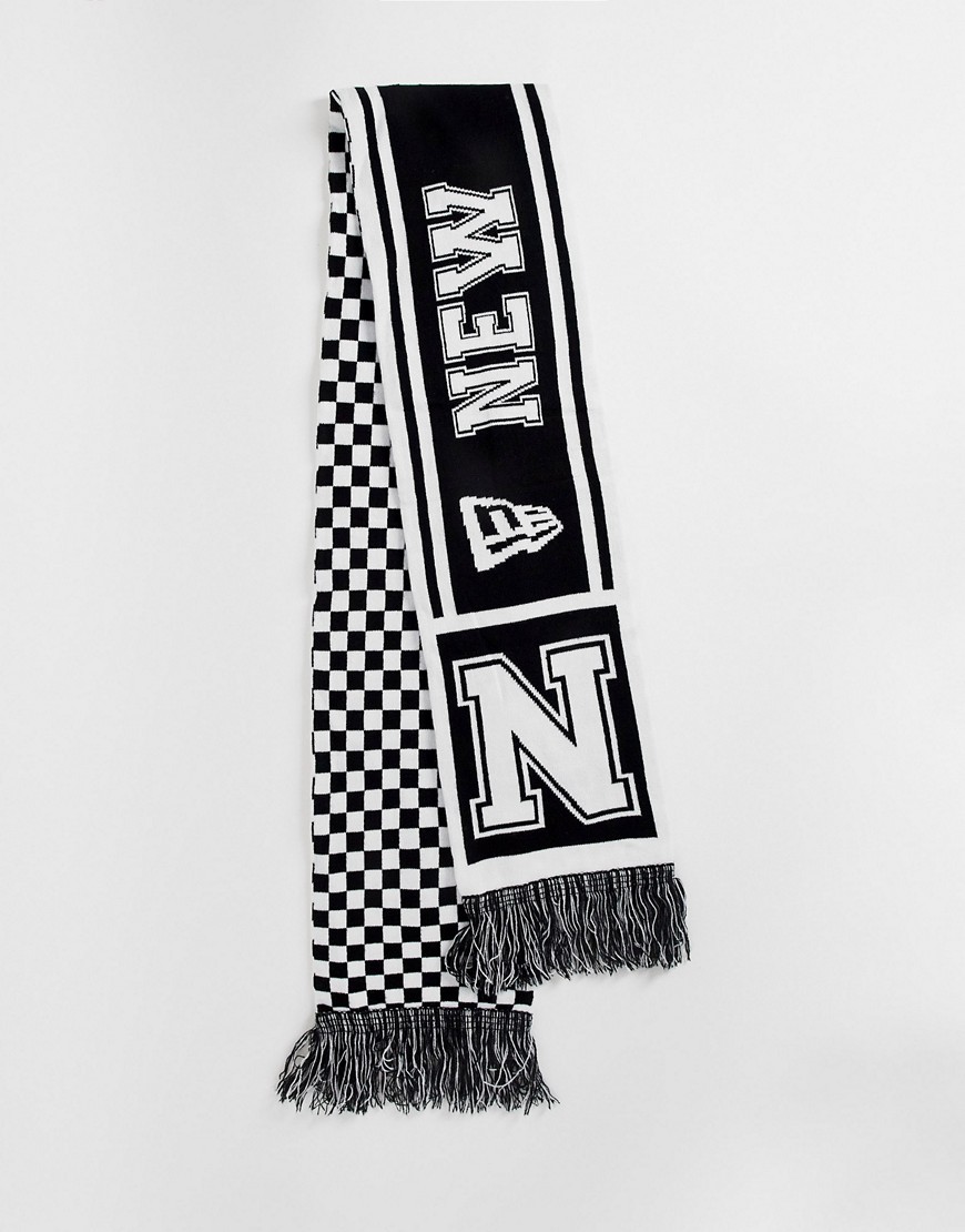 фото Черный шарф в клетку с эмблемой "ny yankees" new era