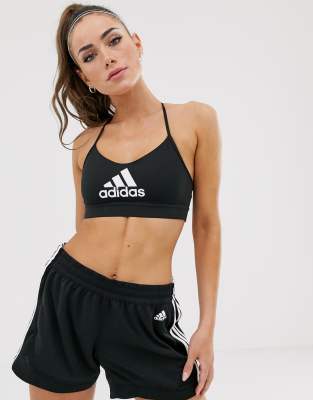 фото Черный спортивный бюстгальтер adidas training adidas performance