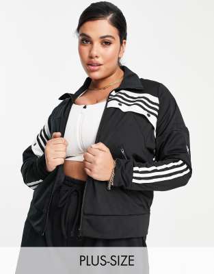 фото Черный спортивный топ adidas originals plus size danielle cathari