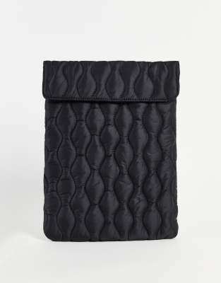 Подарки для нее Черный стеганый чехол для ноутбука ASOS DESIGN-Черный цвет