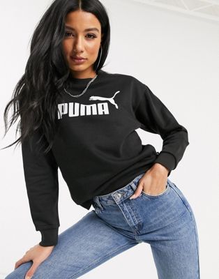 фото Черный свитшот с логотипом puma essentials