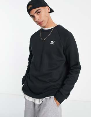 Cвитшоты Черный свитшот с маленьким логотипом adidas Originals essentials-Черный цвет