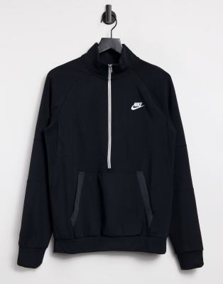 фото Черный свитшот с молнией до середины nike modern essentials-черный цвет