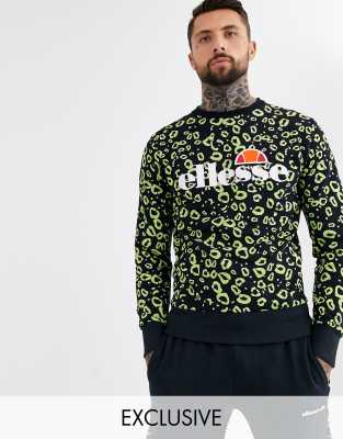 фото Черный свитшот с принтом ellesse mazza эксклюзивно на asos