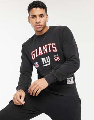 фото Черный свитшот с вышивкой mitchell & ness nfl new york giants off shelf-черный цвет