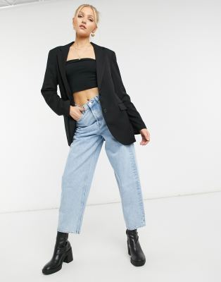 Блейзеры Черный свободный пиджак Monki Blush-Черный цвет