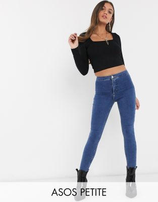 фото Черный топ с квадратным вырезом asos design petite asos petite