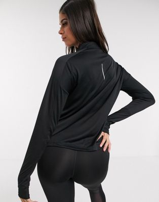 Черный топ с молнией Nike Running | ASOS