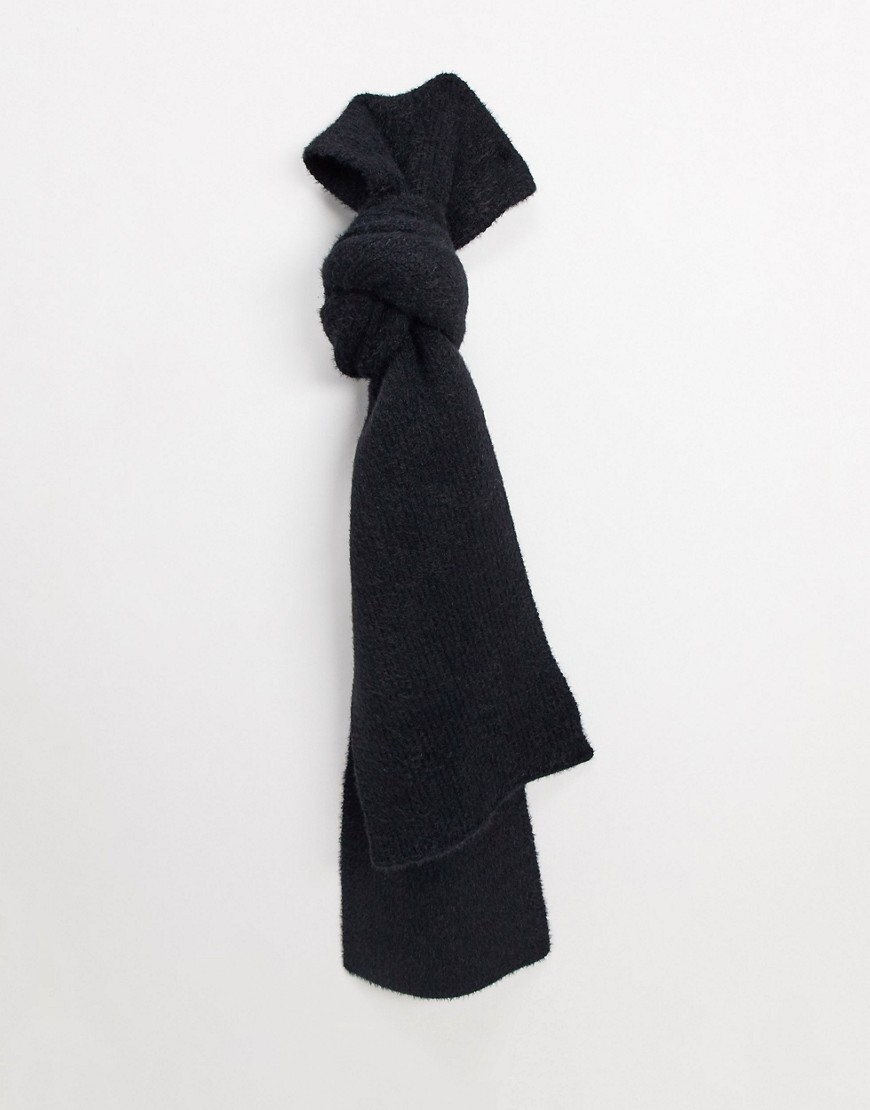 фото Черный вязаный шарф boardmans-черный цвет