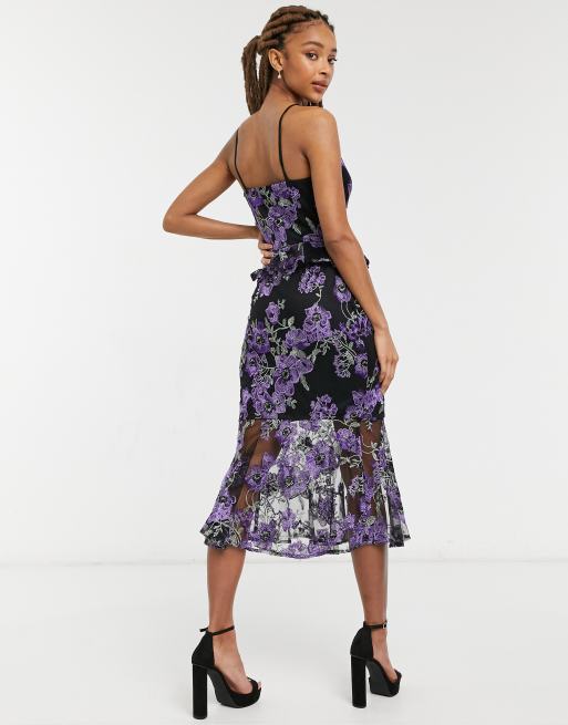 Chi chi london outlet floral embroidered midi dress