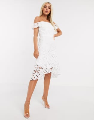 chi chi london white midi dress