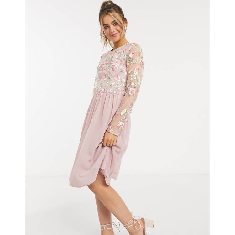 Chi chi pink outlet lace dress