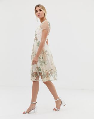 chi chi london bryanna embroidered midi dress