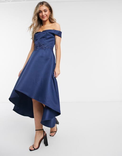 Chi chi london navy blue store tea dress