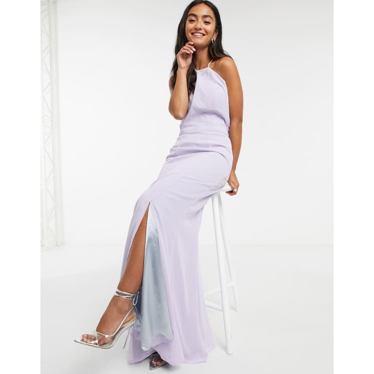 Chi chi london lilac embroidered maxi dress sale