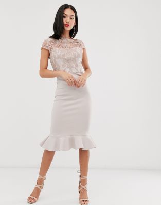 chi chi london white midi dress