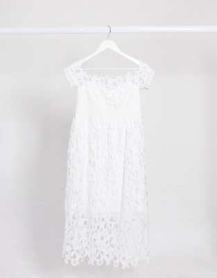 Chi chi london outlet white midi dress