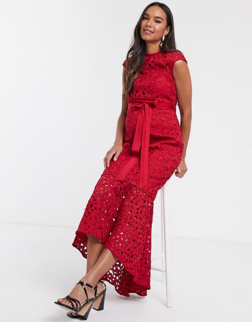 Chi chi london 2024 red lace dress