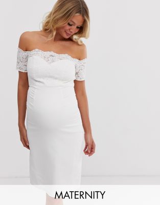 chi chi london lace bardot midi dress