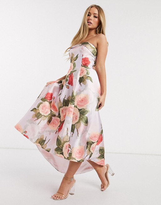 Chi Chi London midaxi prom dress in floral print