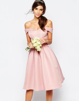 chi chi london pink bardot dress