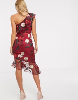 chi chi london floral embroidered midi dress