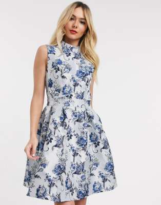 Chi chi 2024 blue floral dress