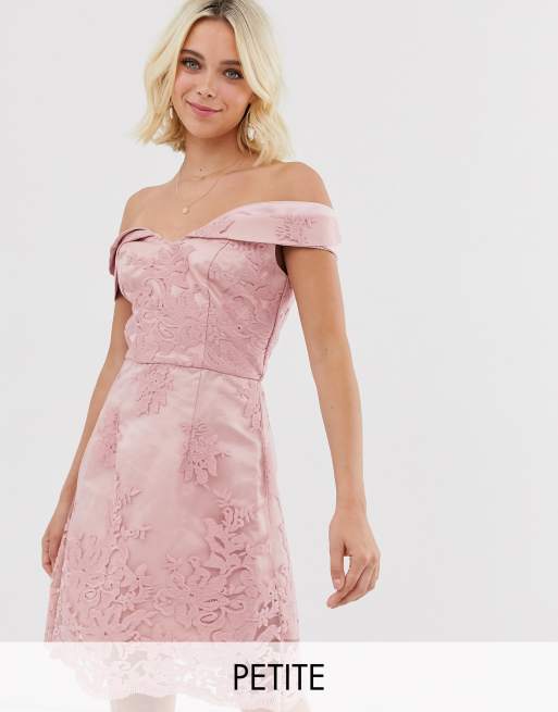 Chi chi london shop pink bardot dress