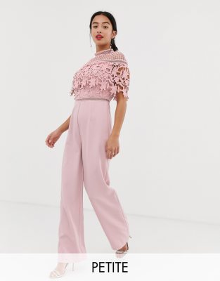 lace high neck jumpsuit