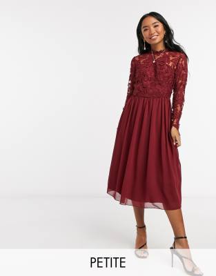 burgundy chi chi dress