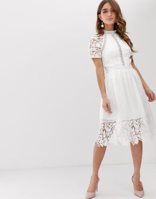 lace back skater dress