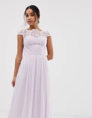 lilac lace maxi dress