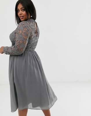 plus lace midi dress