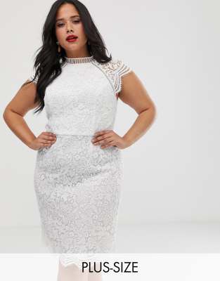 plus lace midi dress