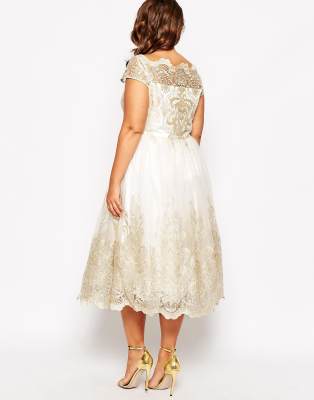 Chi Chi London Plus Premium Lace Prom Dress With Cap Sleeve | ASOS