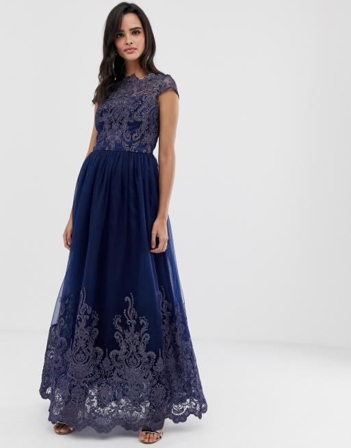 Chi chi london blue maxi clearance dress