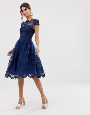 chi chi london blue lace dress