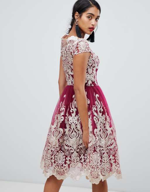 Chi chi london berry on sale dress