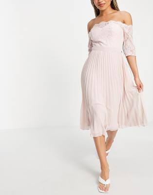 Chi Chi London Rhiann dress in pink