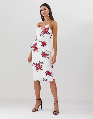 chi chi london white floral dress