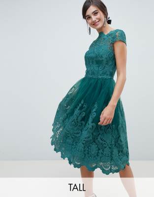 green bardot prom dress