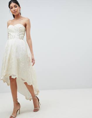 bardot high low dress